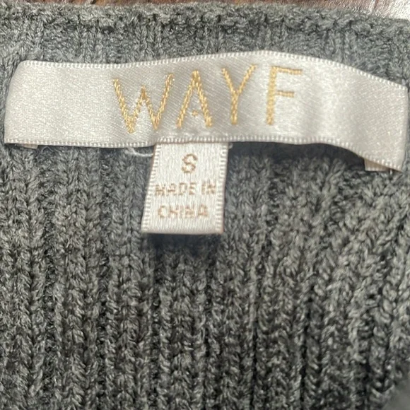 WAYF Puff Sleeve Mini Sweater Dress - Picture 6 of 6
